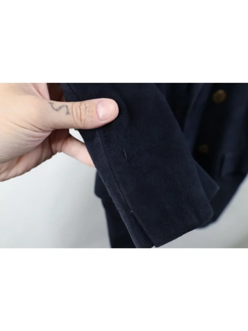 Vtg 70s Streetwear Mens 40R EU 50 Suede Leather  Double Breasted Blazer Jacket